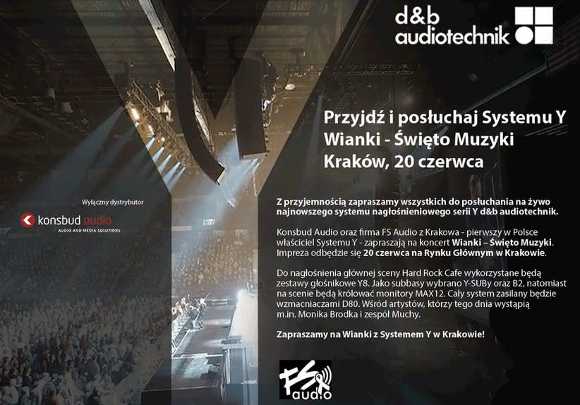 Przyjdź i posłuchaj Systemu Y, Wianki - Święto Muzyki, Kraków, 20 czerwca 