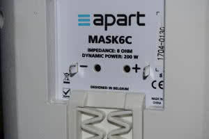 MASK6C - instalacyjny dwudrożny zestaw głośnikowy z uchwytem typy „clickmount” 