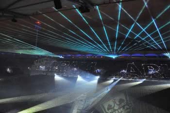 Lasery Mediam na otwarciu Stadionu Miejskiego w Gdyni 
